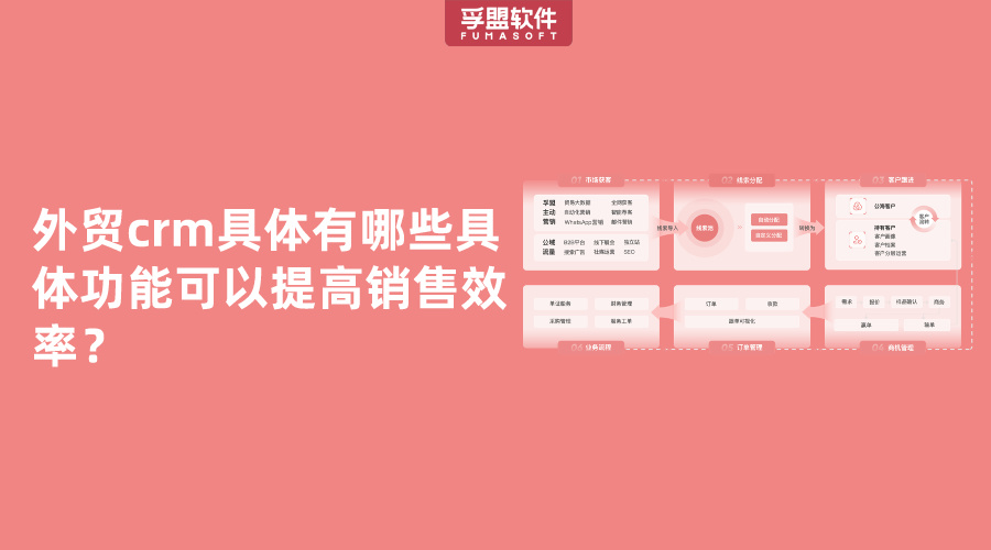 外贸crm有哪些具体功能可以提高销售效率？