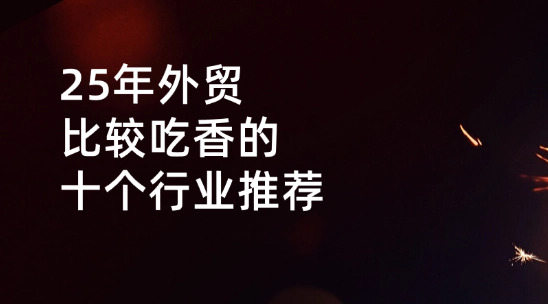 2025年对外贸易比较吃香的十个行业推荐