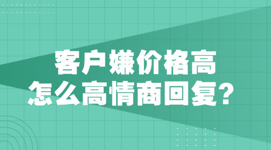 美国客户嫌价格高怎么高情商回复？